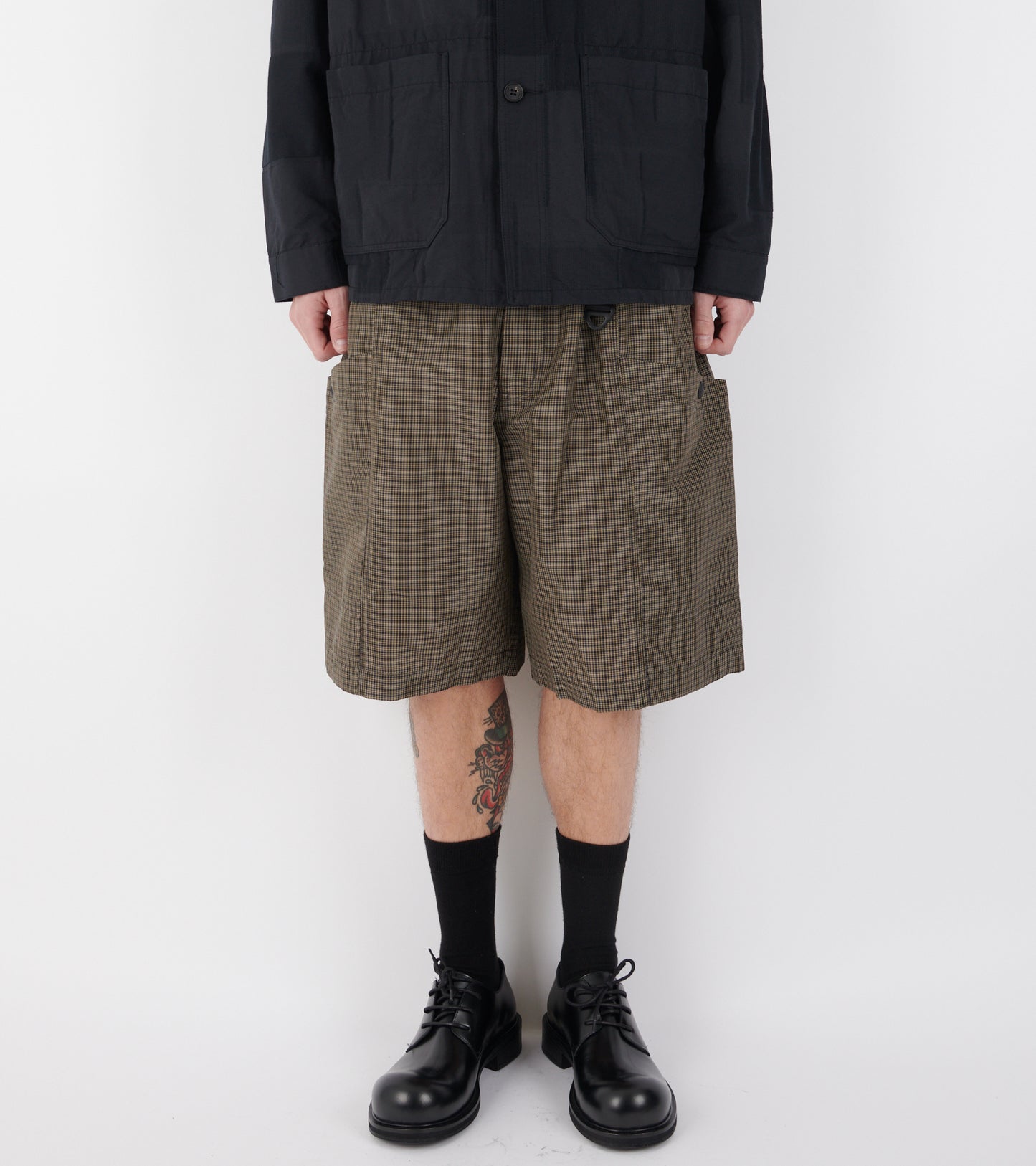Checkered Hike Shorts Brown