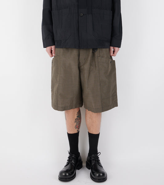 Checkered Hike Shorts Brown