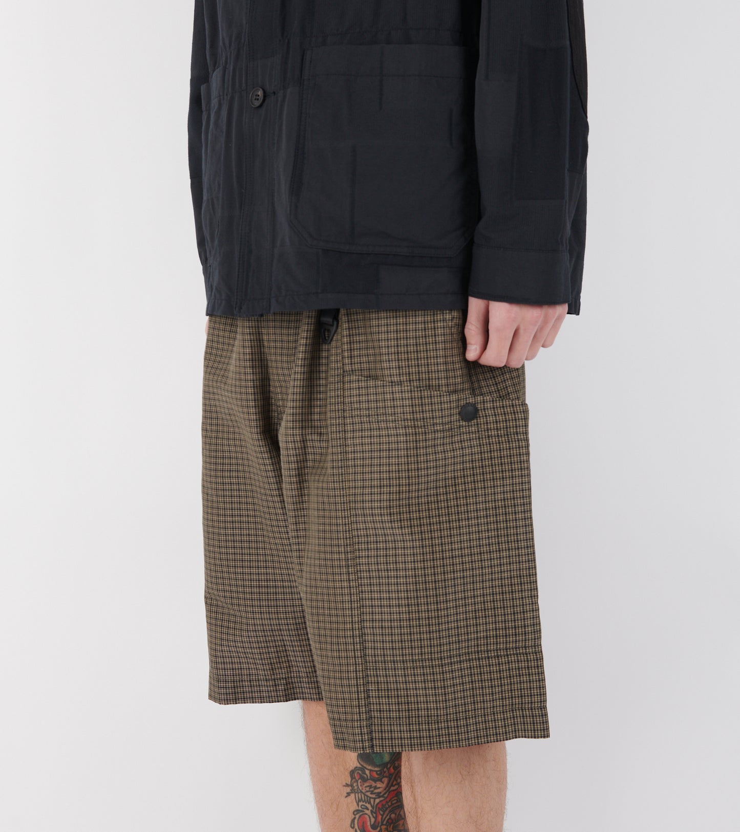 Checkered Hike Shorts Brown