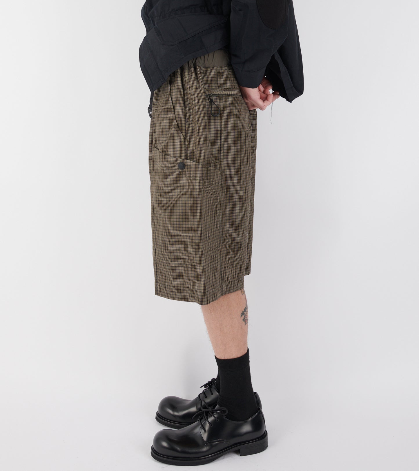 Checkered Hike Shorts Brown