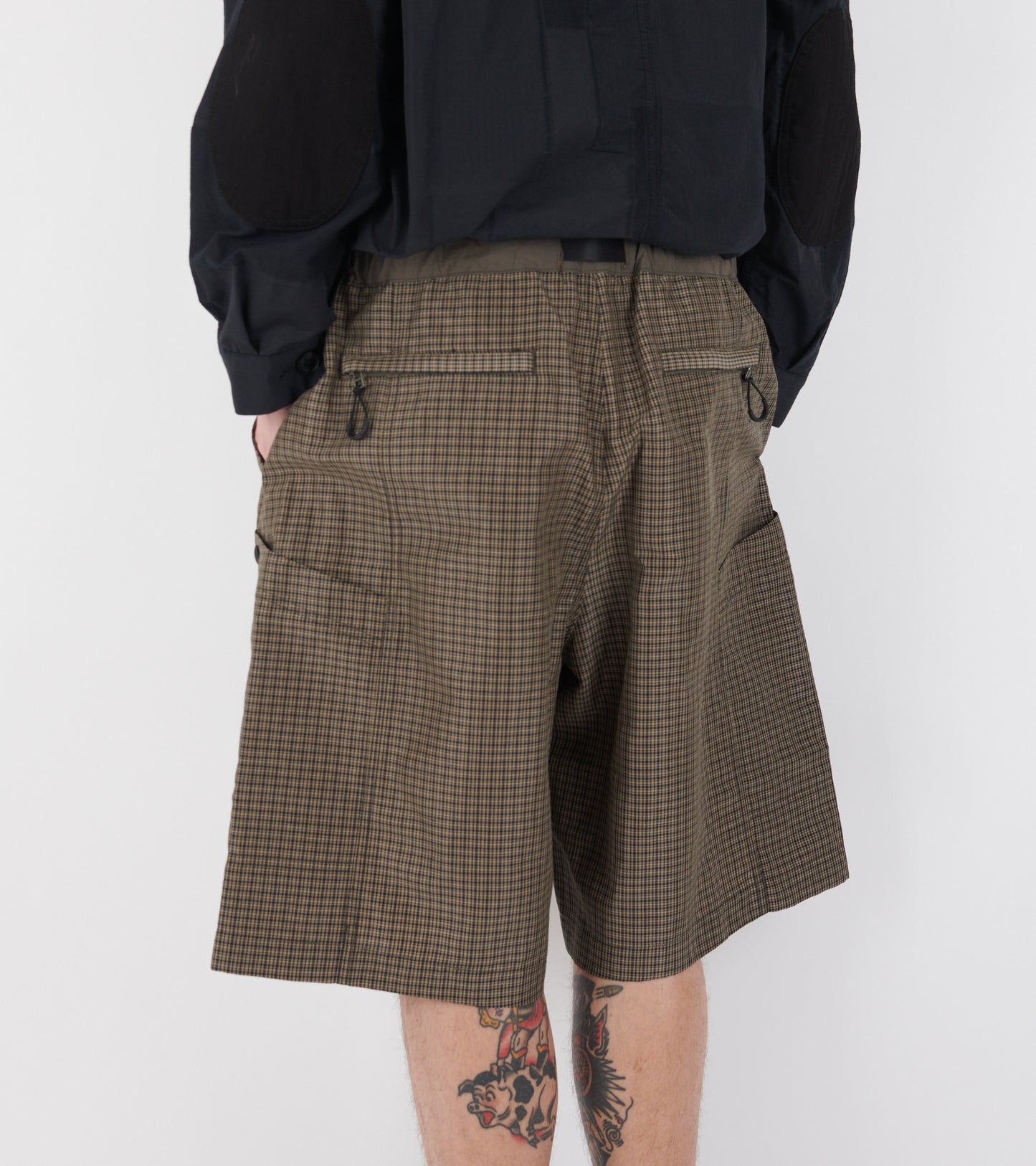 Checkered Hike Shorts Brown