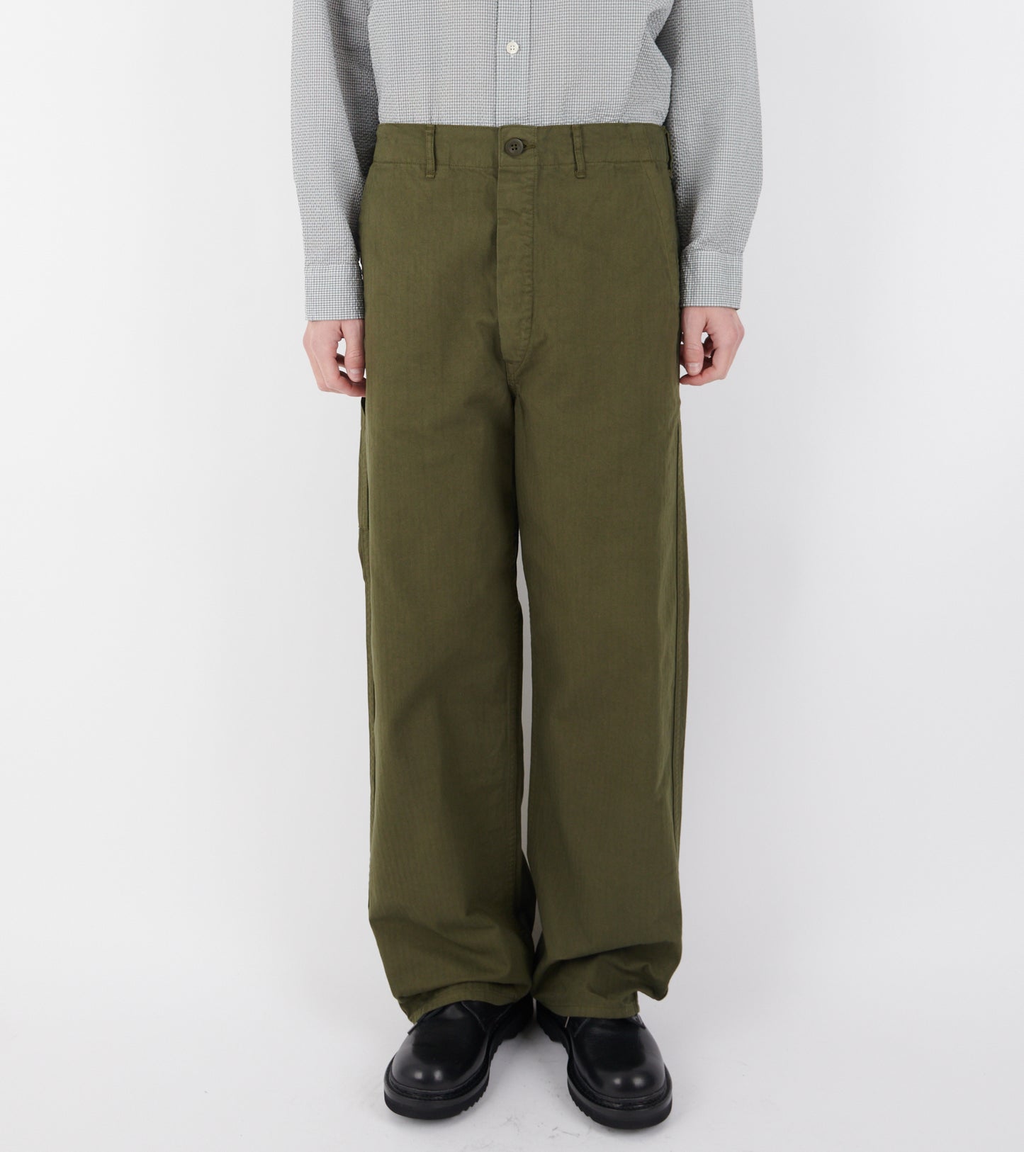 French Work Pants Army Green