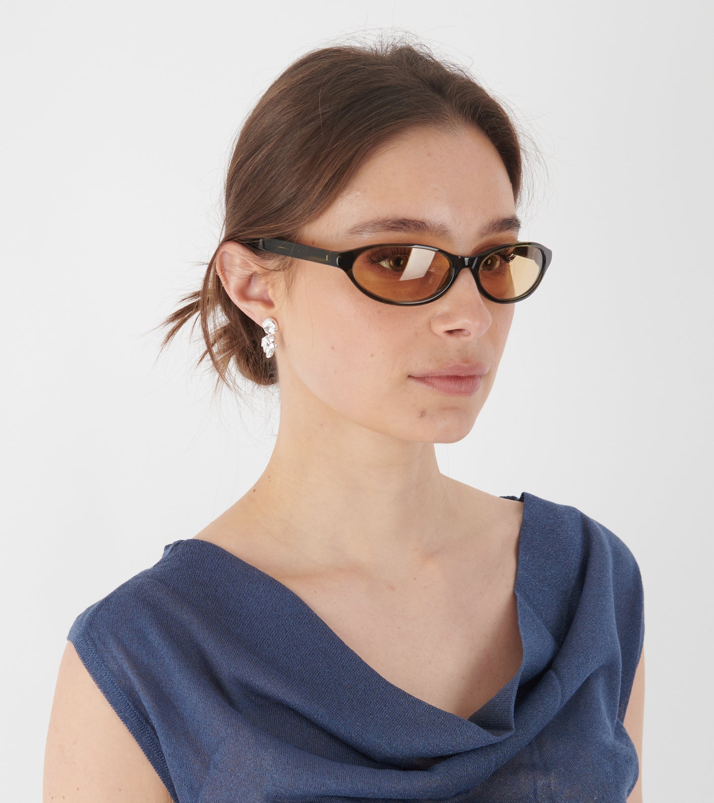 Olympia Olive Horn/Yellow Lens