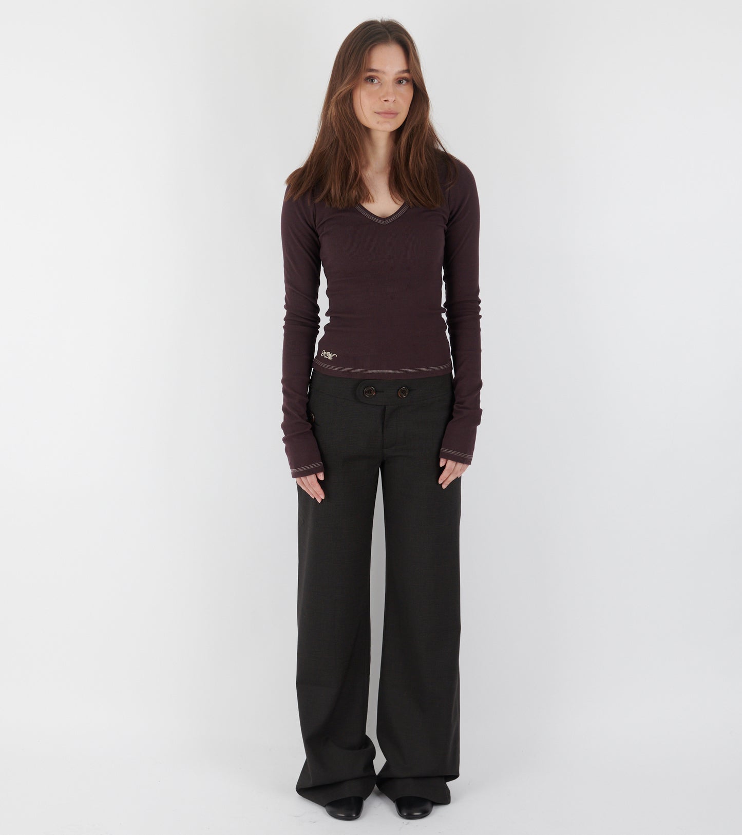 Jenni Pants Brown/Black