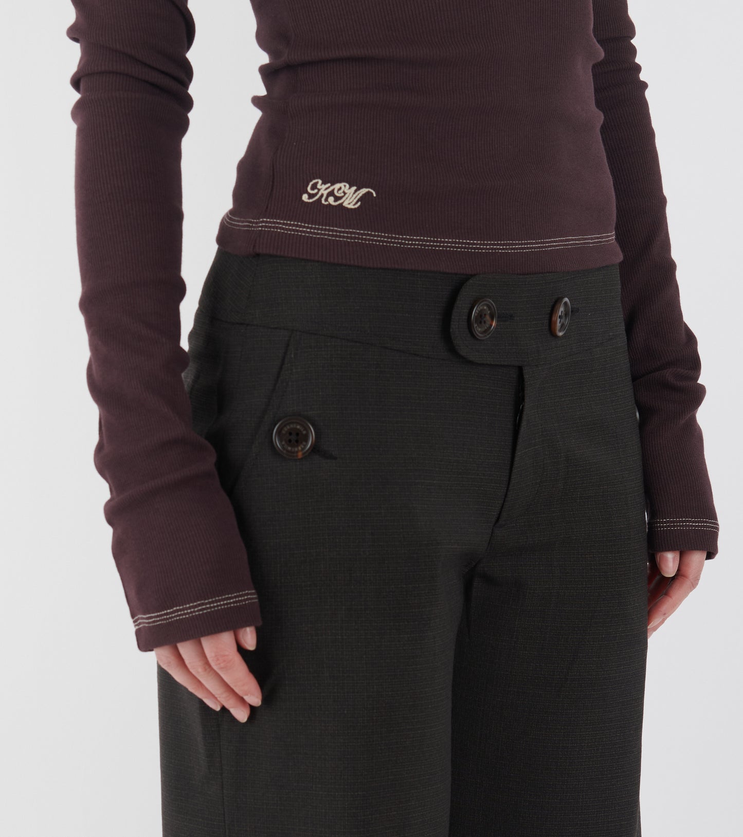 Jenni Pants Brown/Black