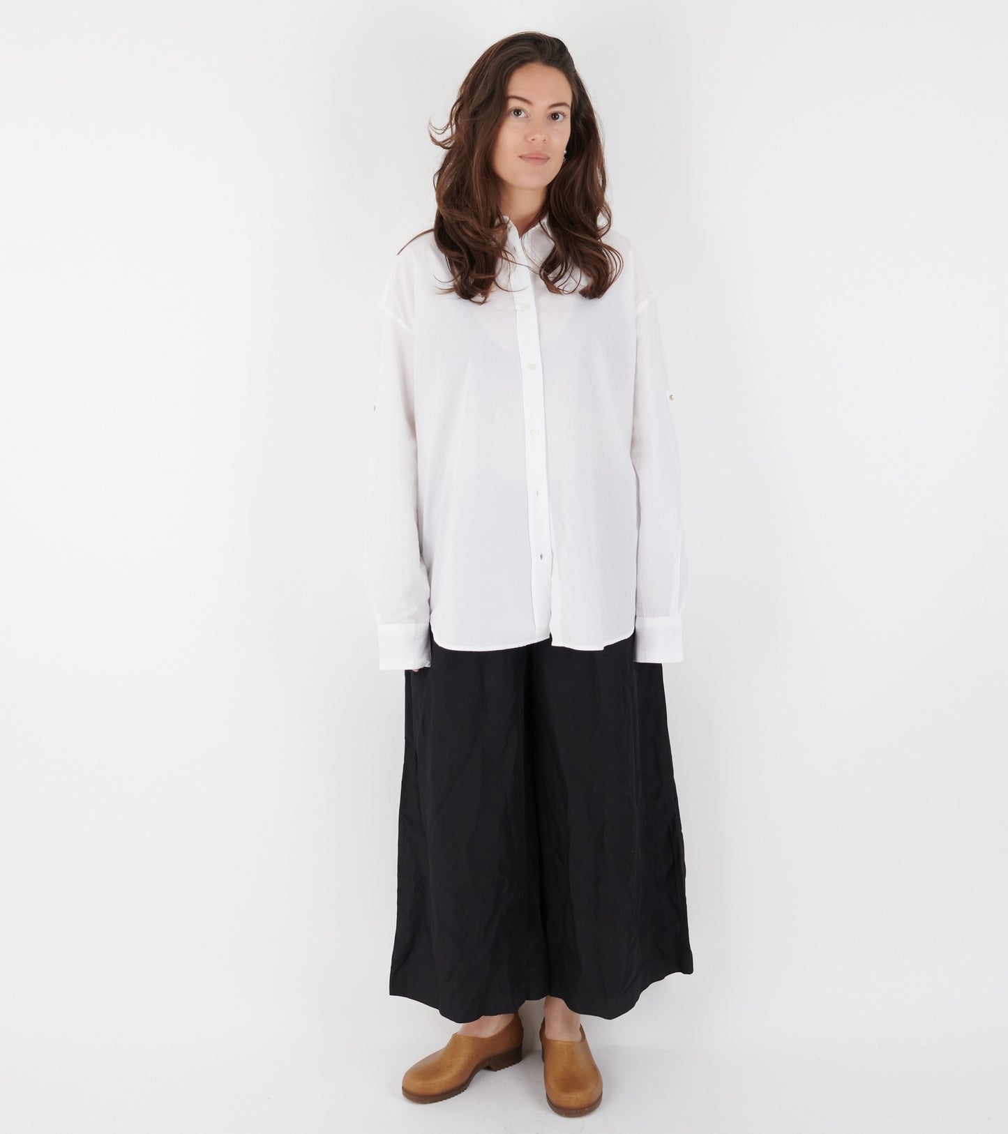 Wide Cropped Pants Black