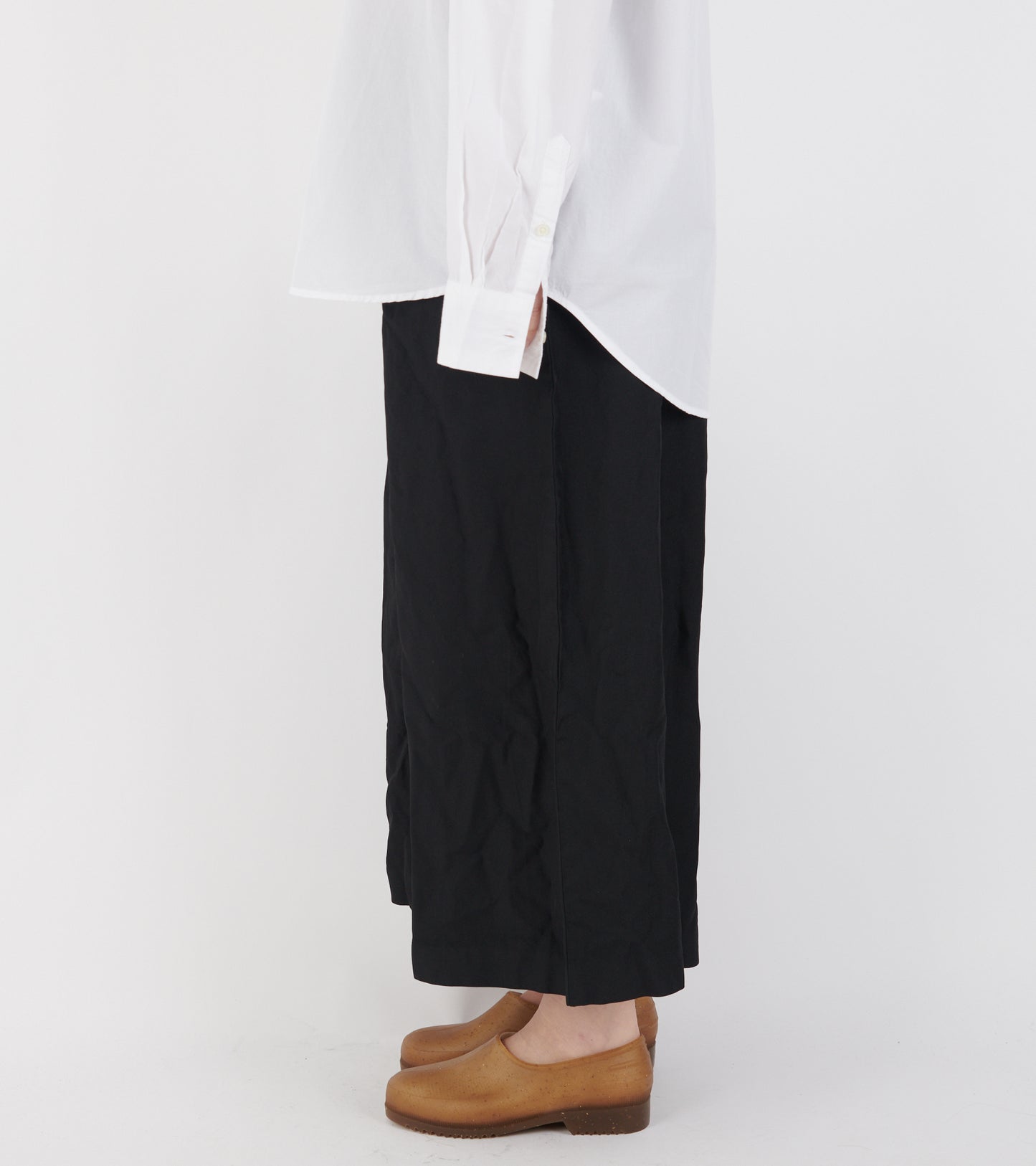 Wide Cropped Pants Black