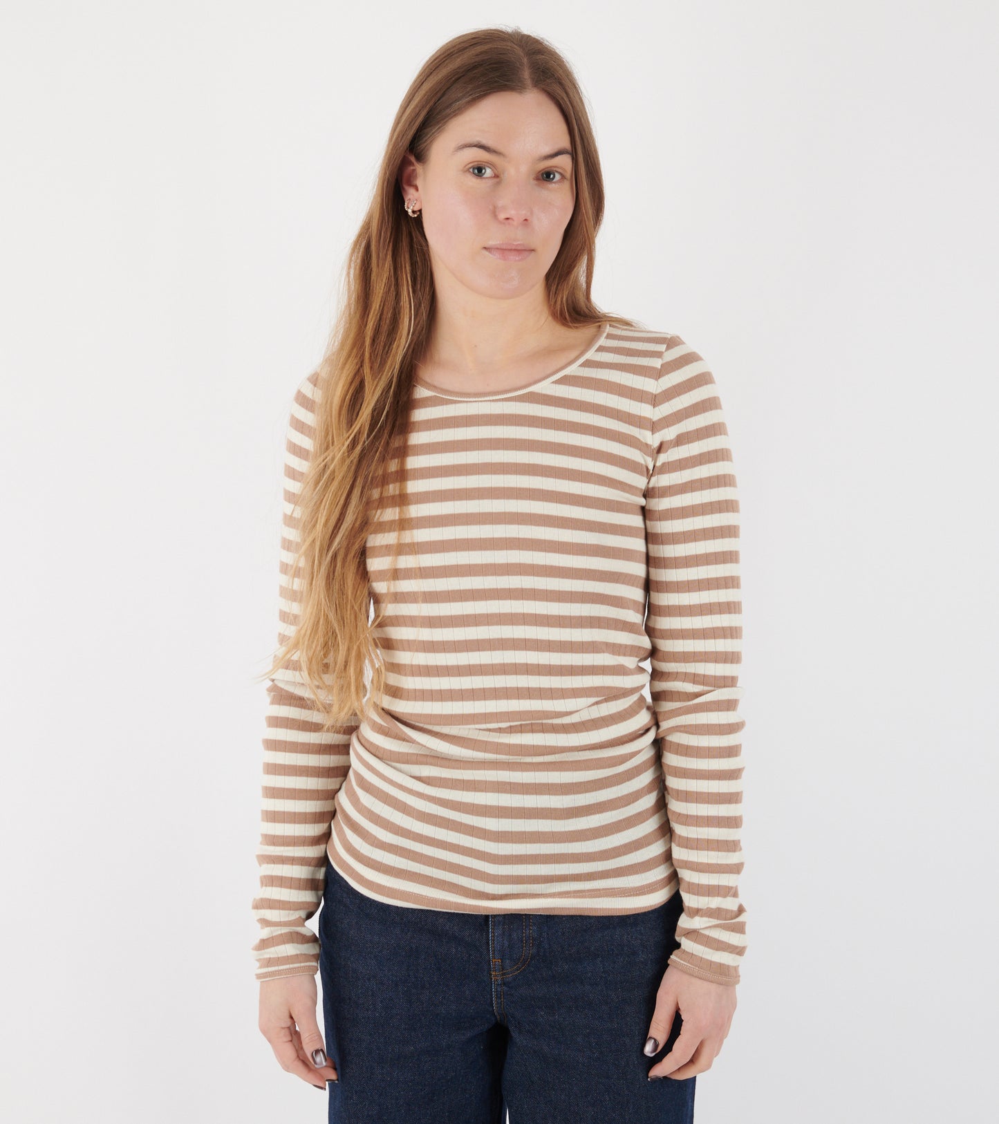 101 Rib Broadway Camel/Ecru