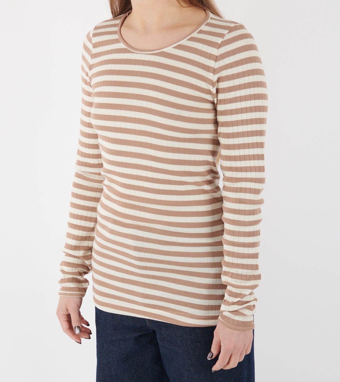 101 Rib Broadway Camel/Ecru