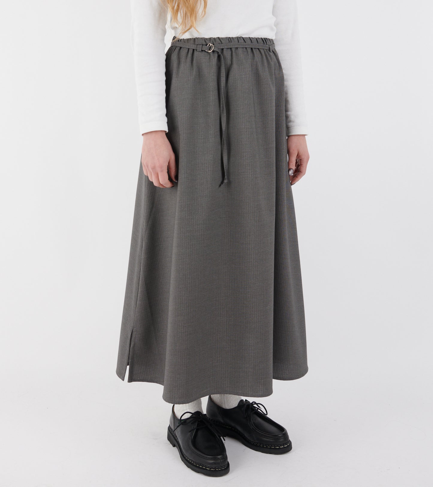 Helen Skirt Grey Stripe