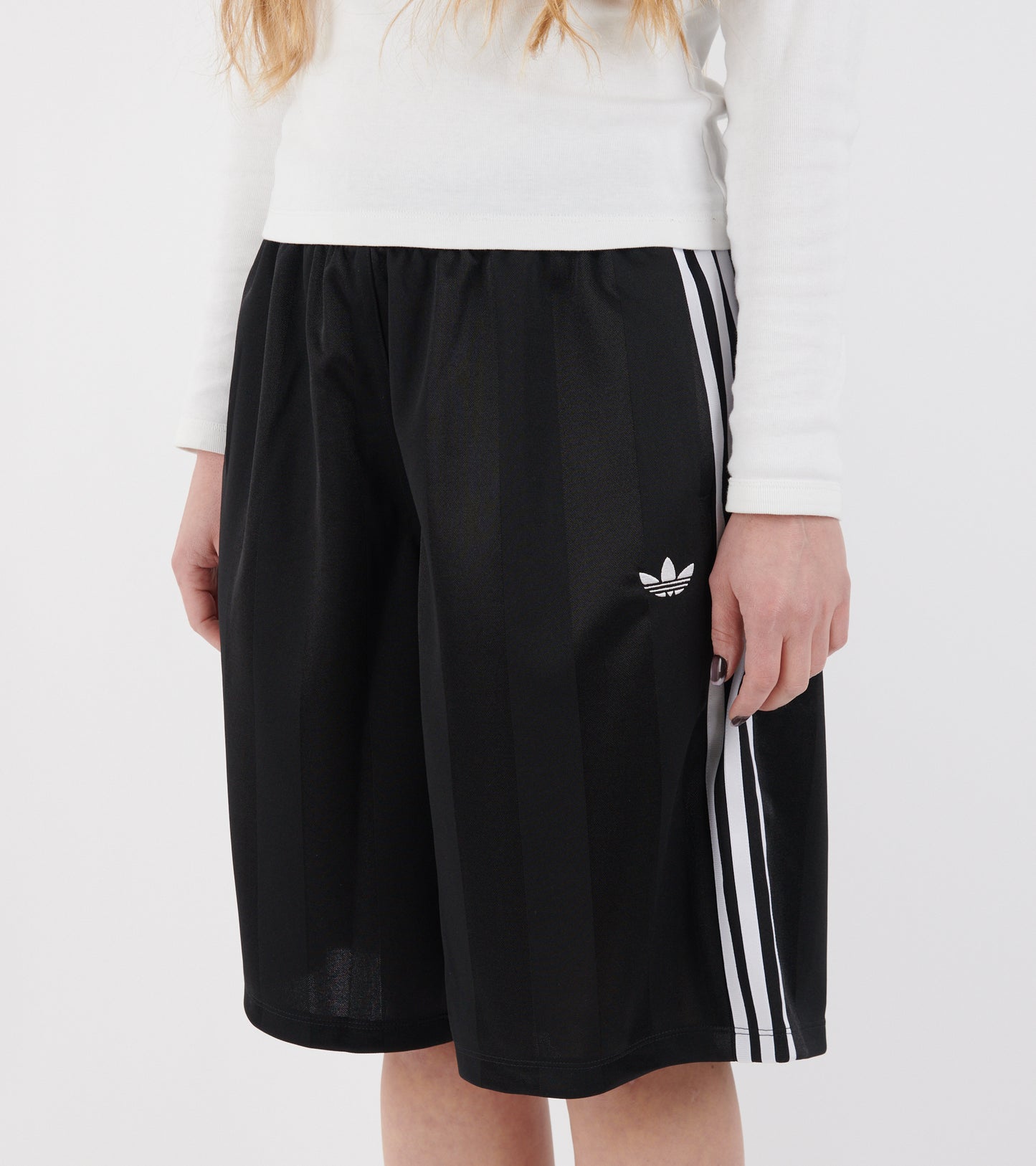 3 Stripes Jacquard Jorts Black/White