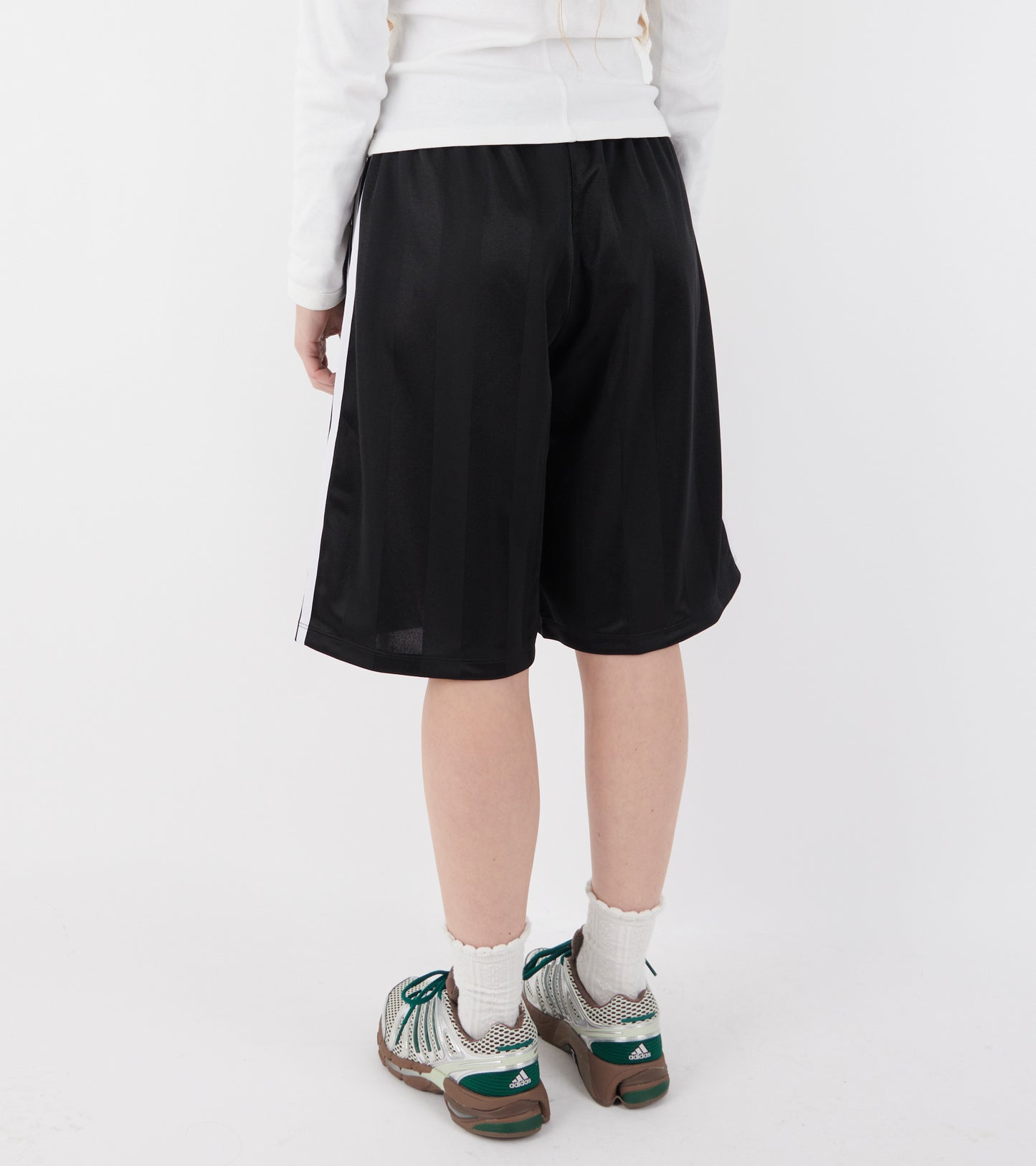 3 Stripes Jacquard Jorts Black/White