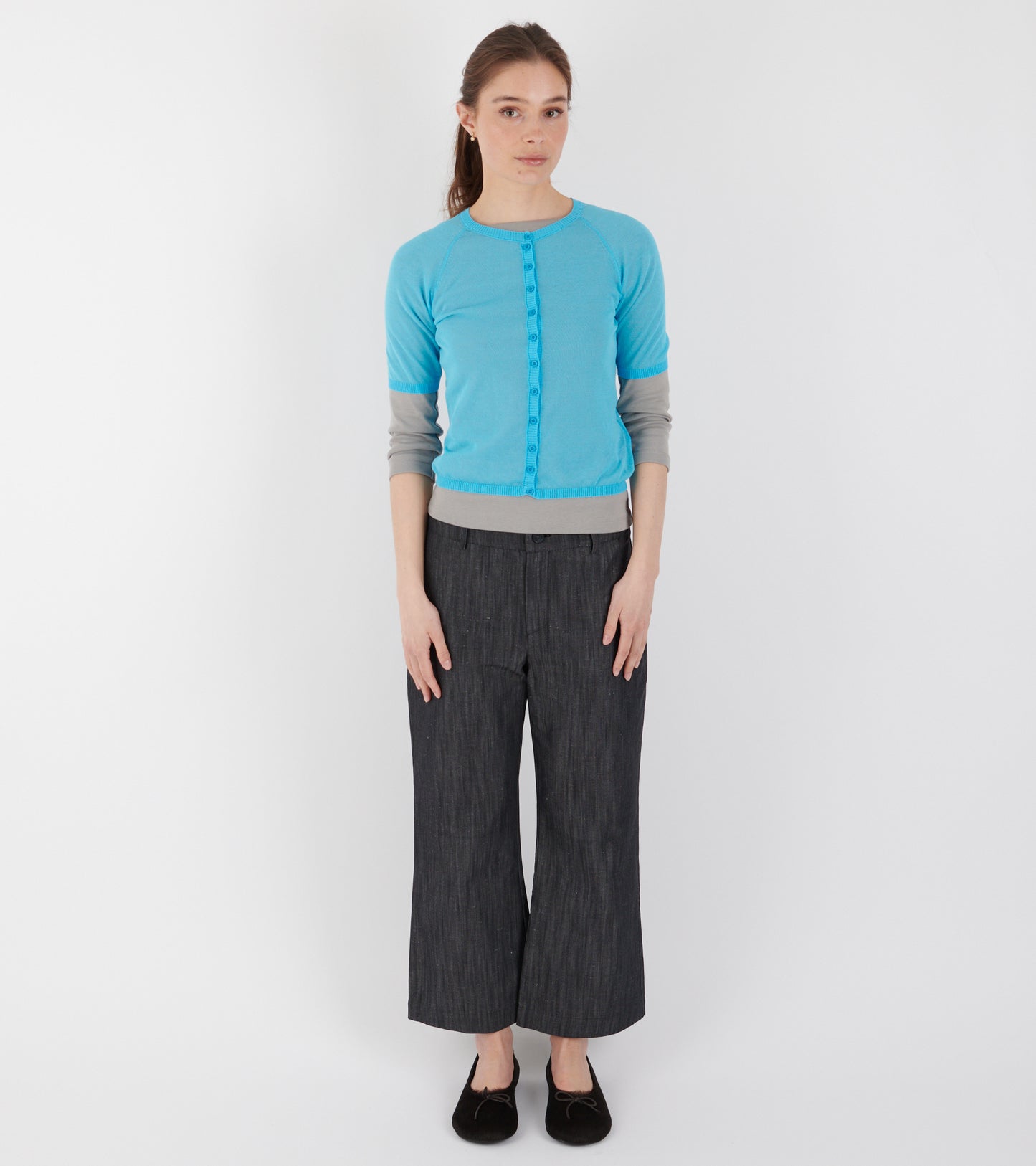 Patinela S/S Cardigan Blue