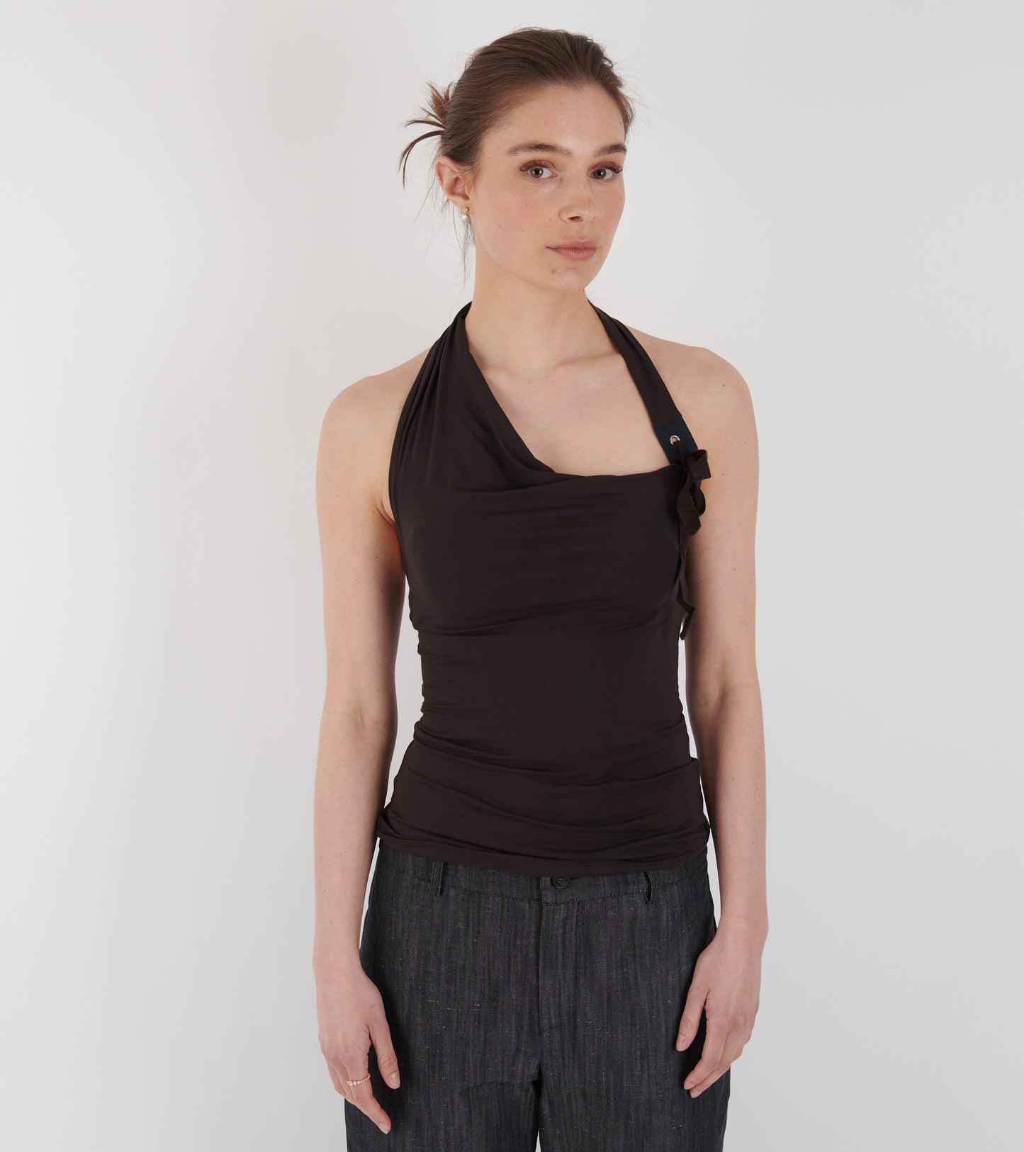Simulet Halter Top Brown