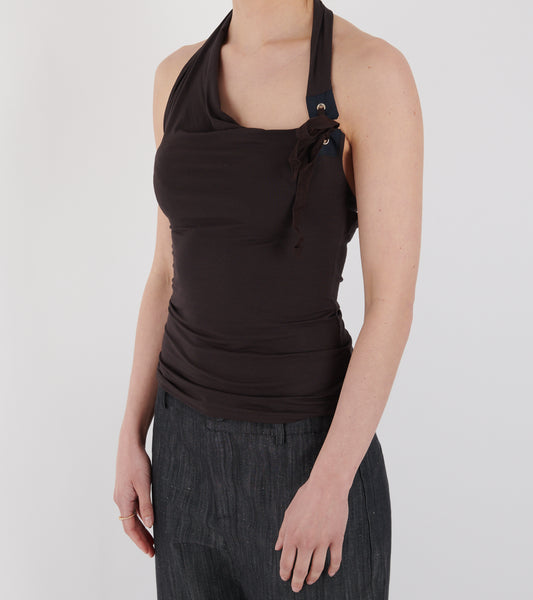 Simulet Halter Top Brown