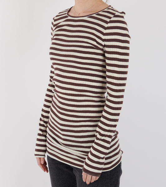 101 Rib Extra Broadway Brown/Ecru