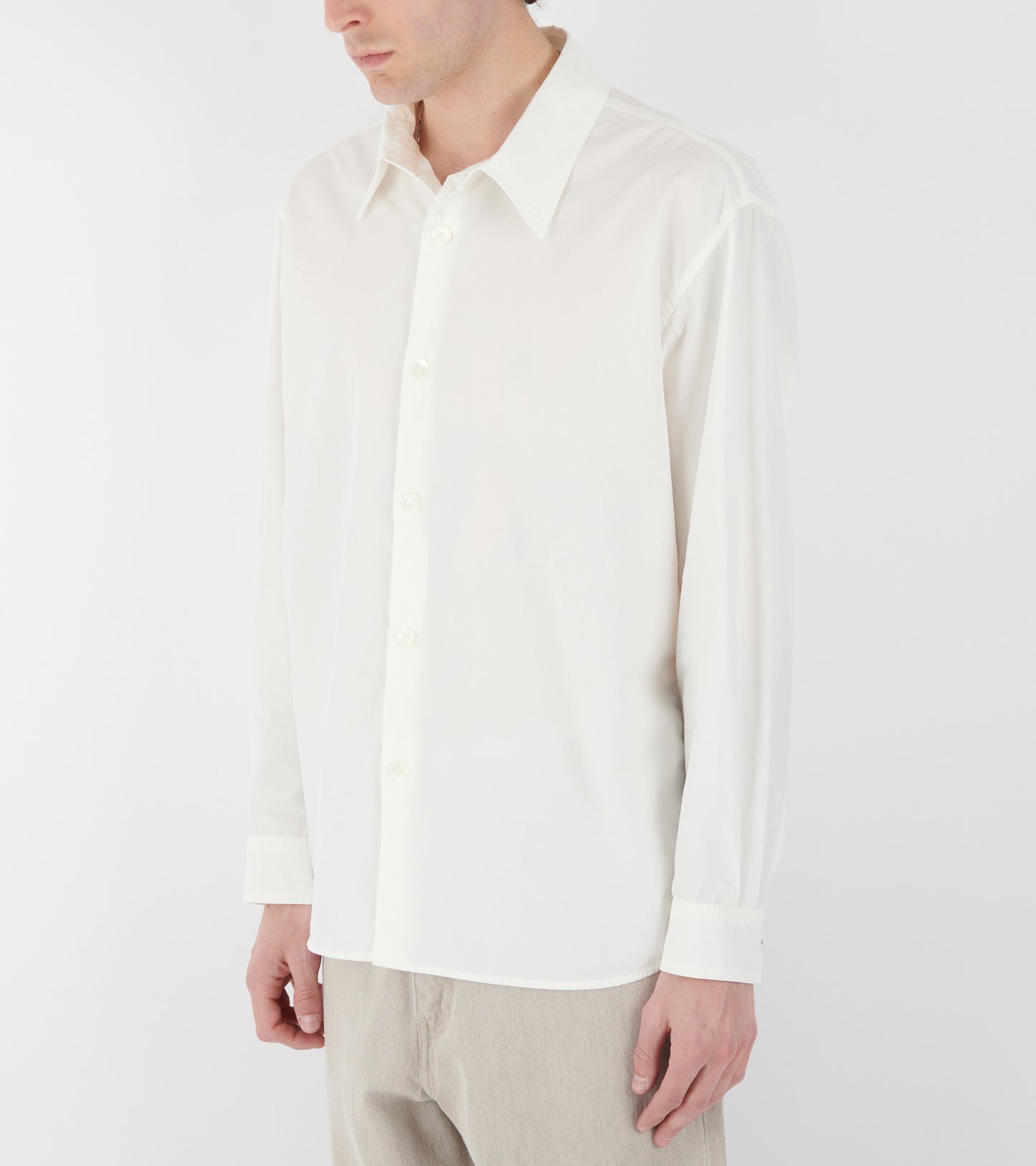 Garment Dyed Finx Shuttle Weather Shirt White