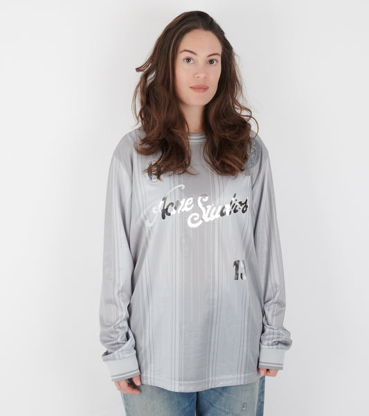 Logo Sports Jersey Top Grey