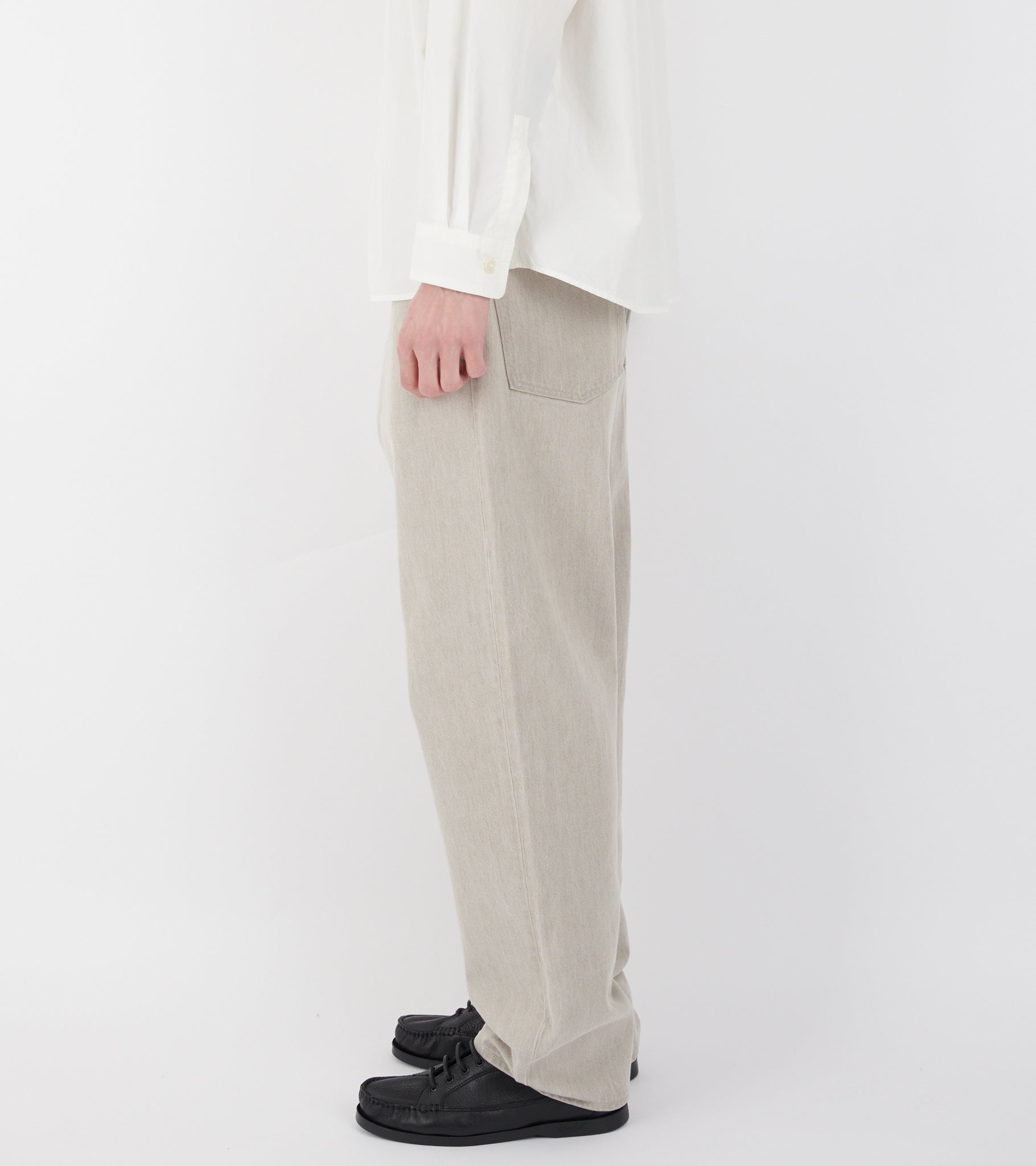 Faded Hard Twist Brown Denim Wide Pants Light Grey – Dr. Adams