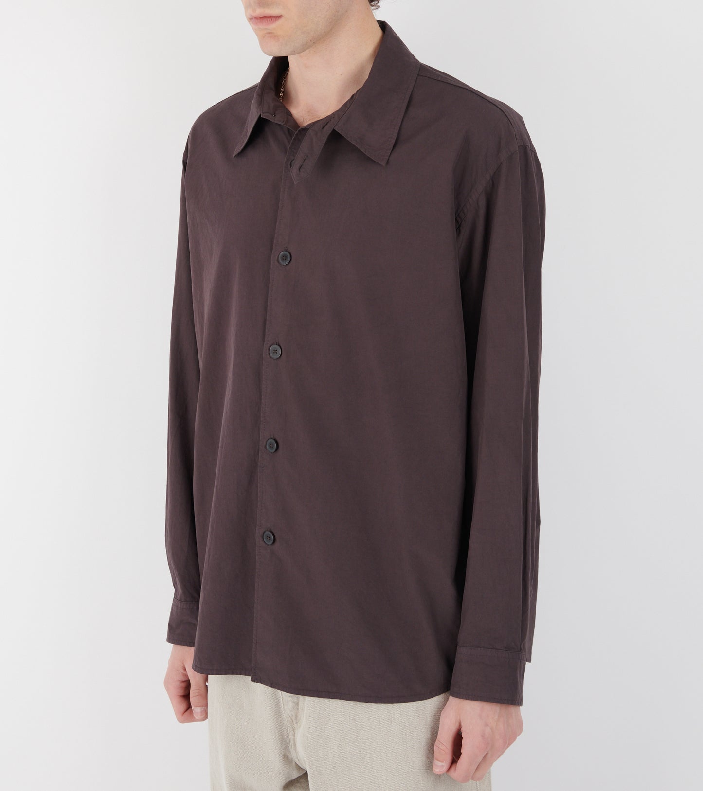 Garment Dyed Finx Shuttle Weather Shirt Dark Brown