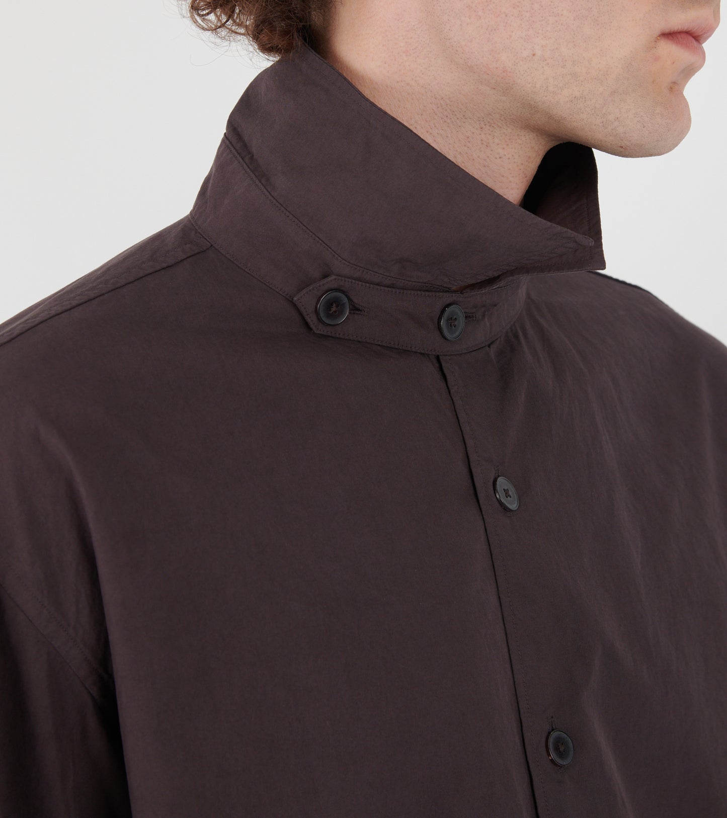 Garment Dyed Finx Shuttle Weather Shirt Dark Brown