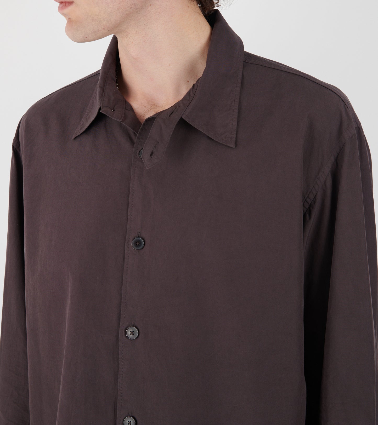 Garment Dyed Finx Shuttle Weather Shirt Dark Brown