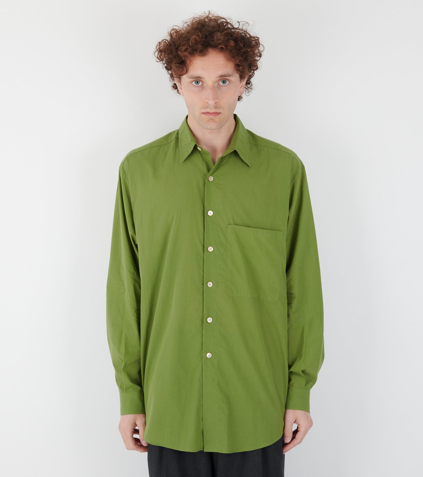 Super Fine Cotton Lawn Shirt Dusty Green