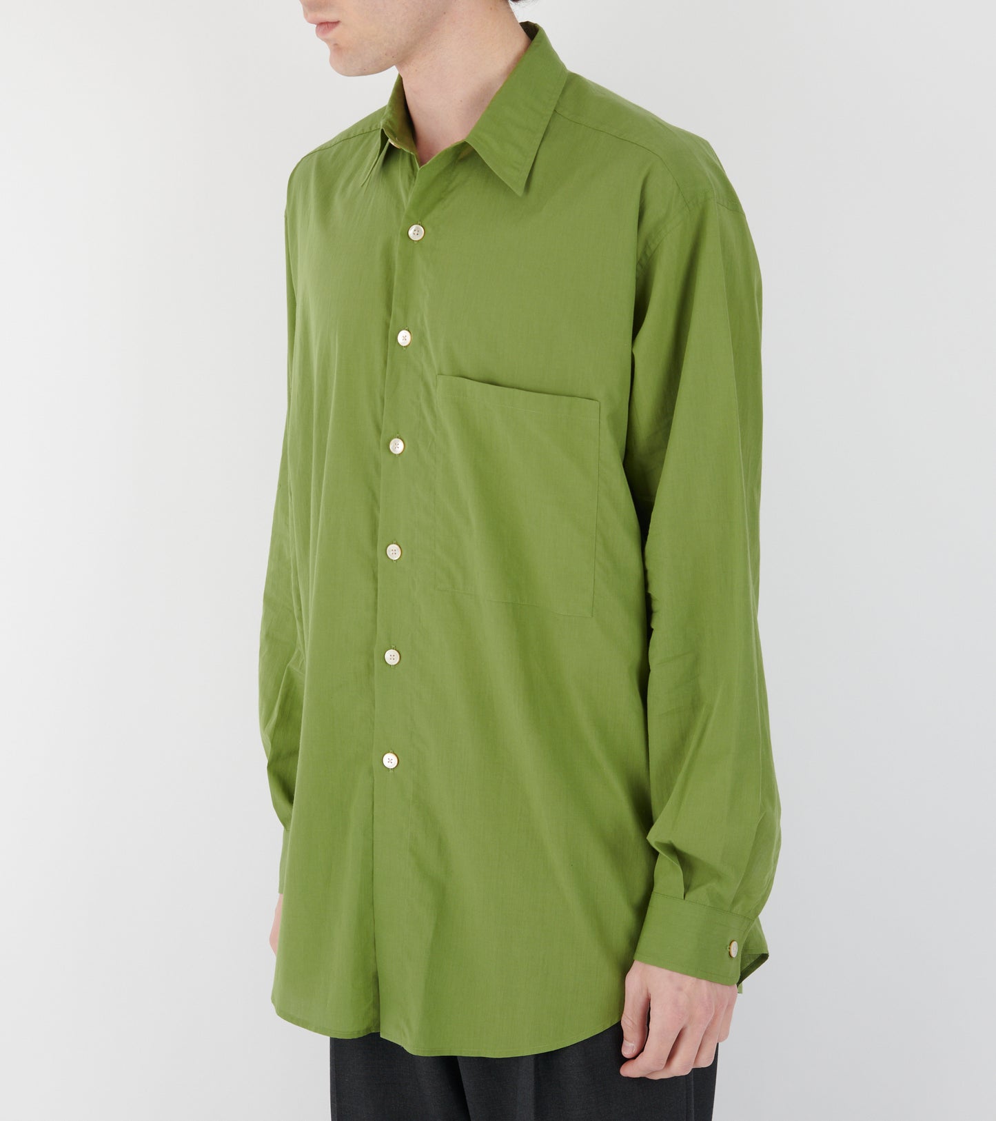 Super Fine Cotton Lawn Shirt Dusty Green