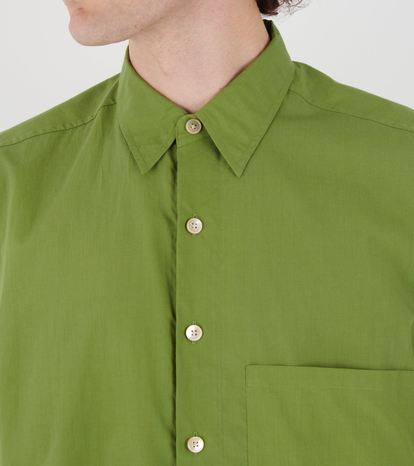Super Fine Cotton Lawn Shirt Dusty Green