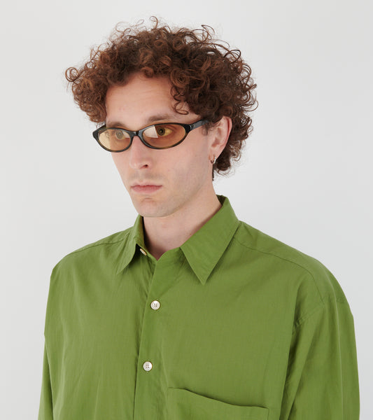 Olympia Olive Horn/Yellow Lens