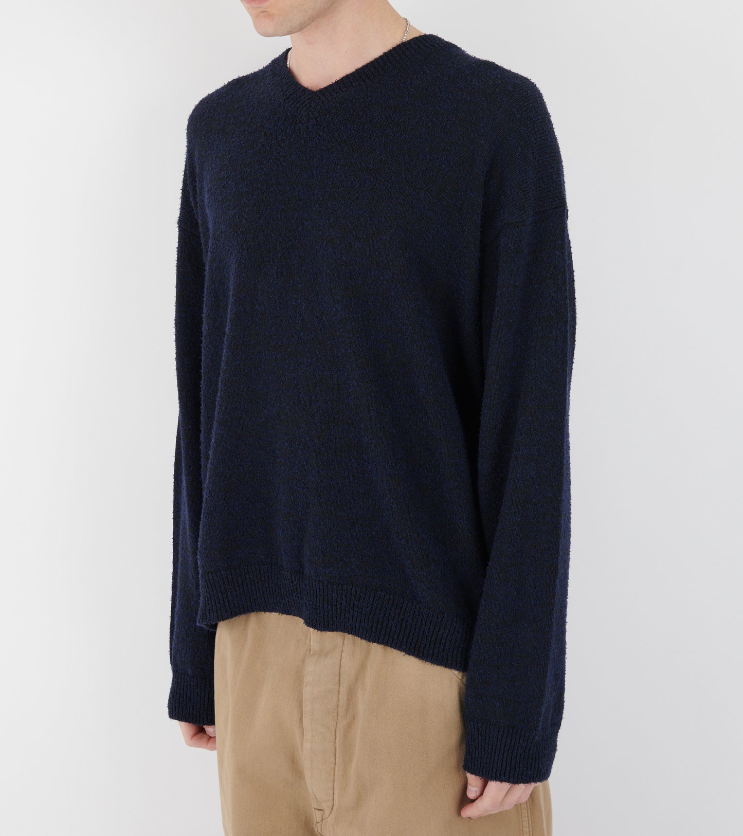 V-neck Sweater Navy Blue