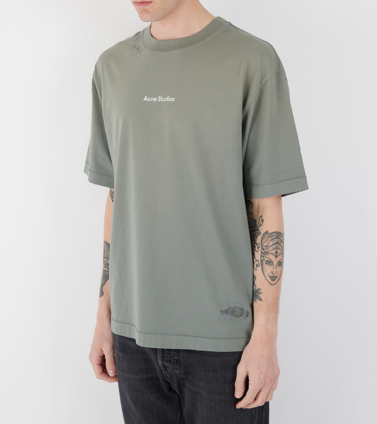 Mended Logo T-shirt Slate Grey