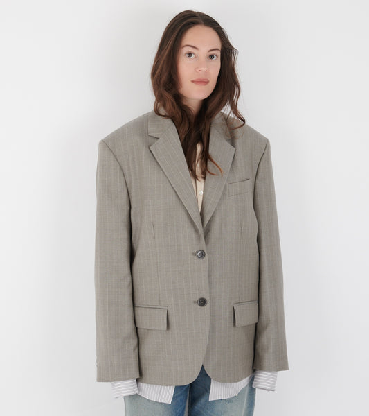Layered Suit Jacket Warm Grey