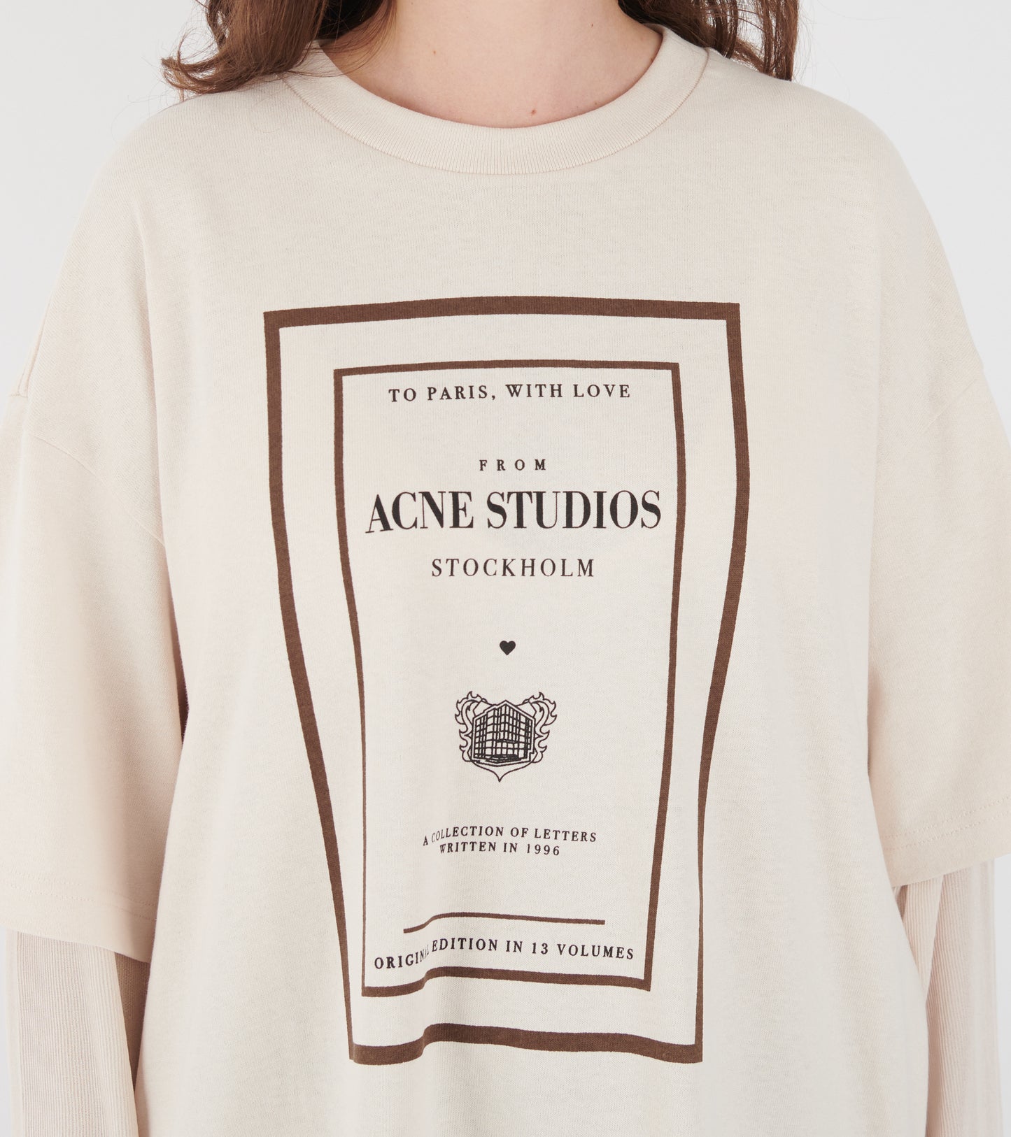 Layered Graphic T-shirt Warm Beige