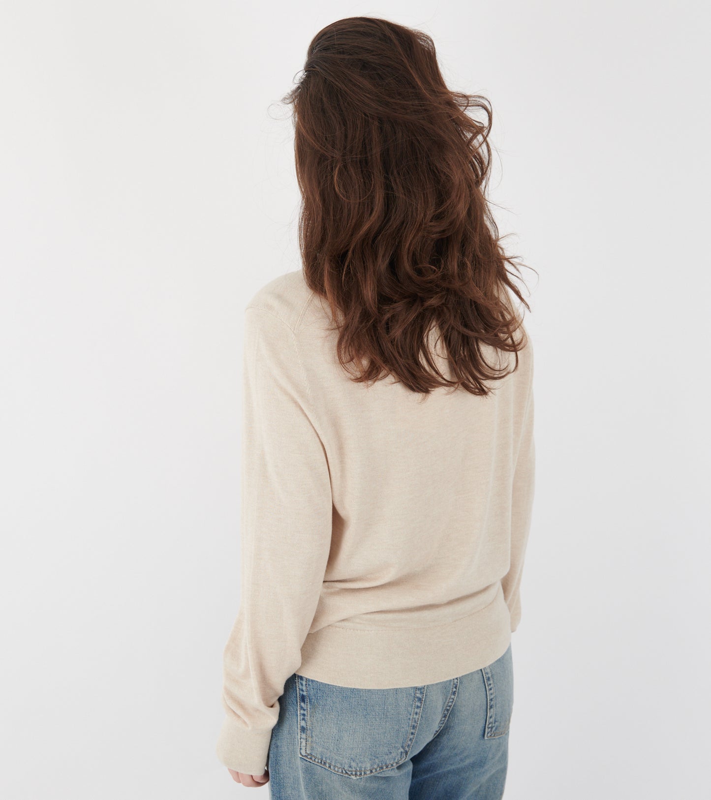 Layered Silk Knit Beige/Grey