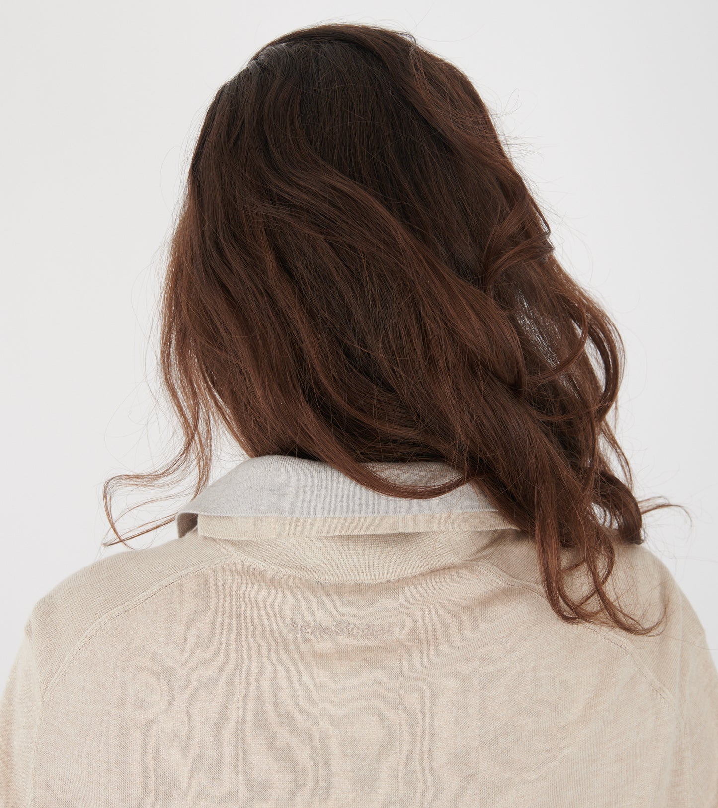 Layered Silk Knit Beige/Grey