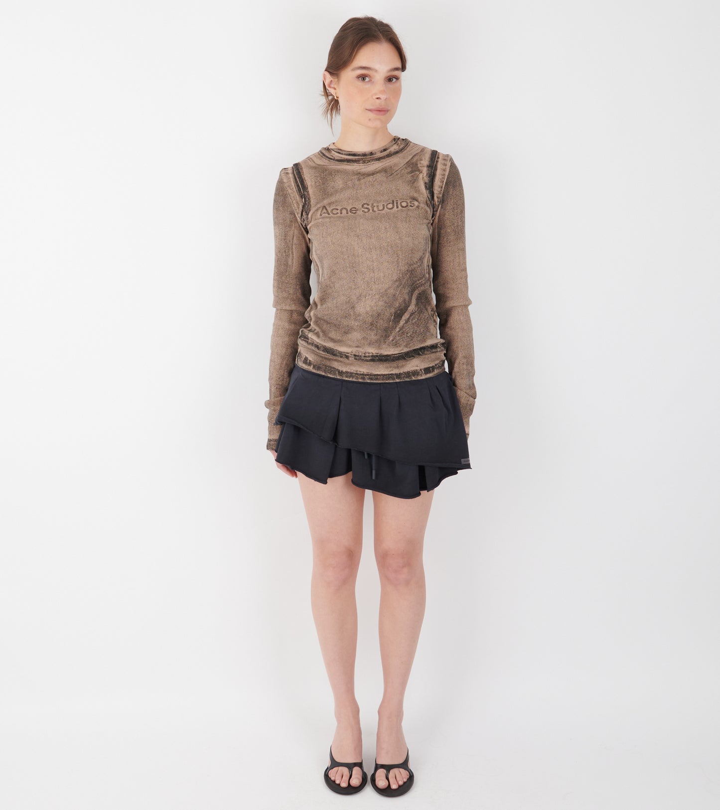 Fleece Mini Skirt Faded Blue