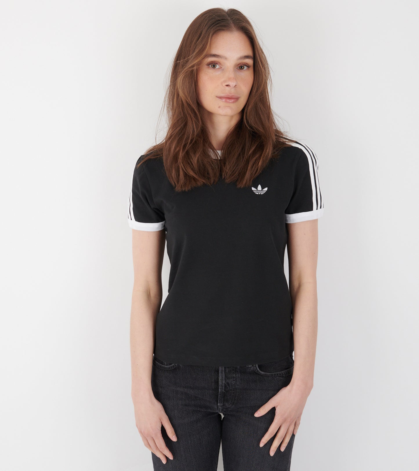 3 Stripes Slim Tee Black/White