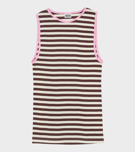 101 Tank Top Kontrast Brown/Ecru/Light Pink