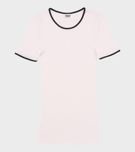 101 Short Sleeve T-shirt Kontrast Rose/Black