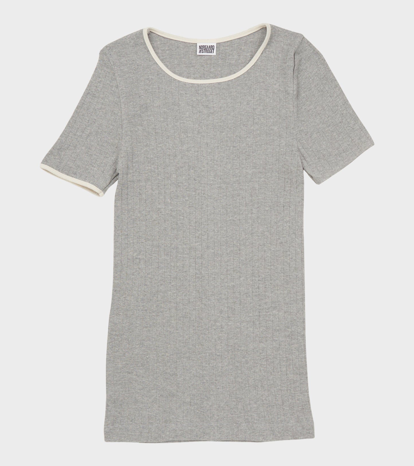 101 Short Sleeve T-shirt Kontrast Grey Melange/Ecru