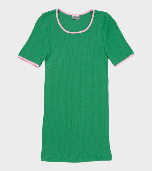 101 Short Sleeve T-shirt Kontrast Green/Light Pink