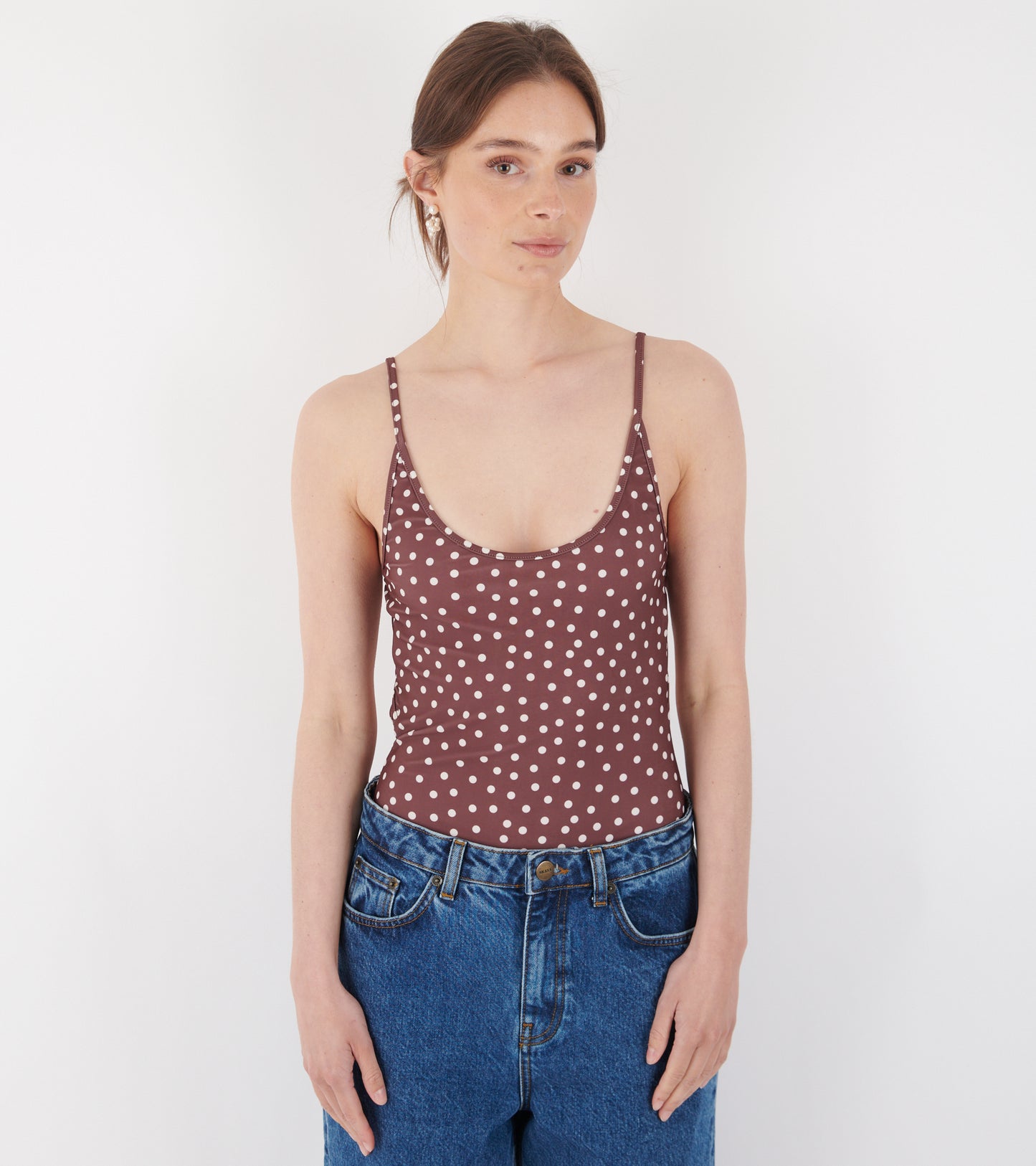 Sanona Swimsuit Brown Dot