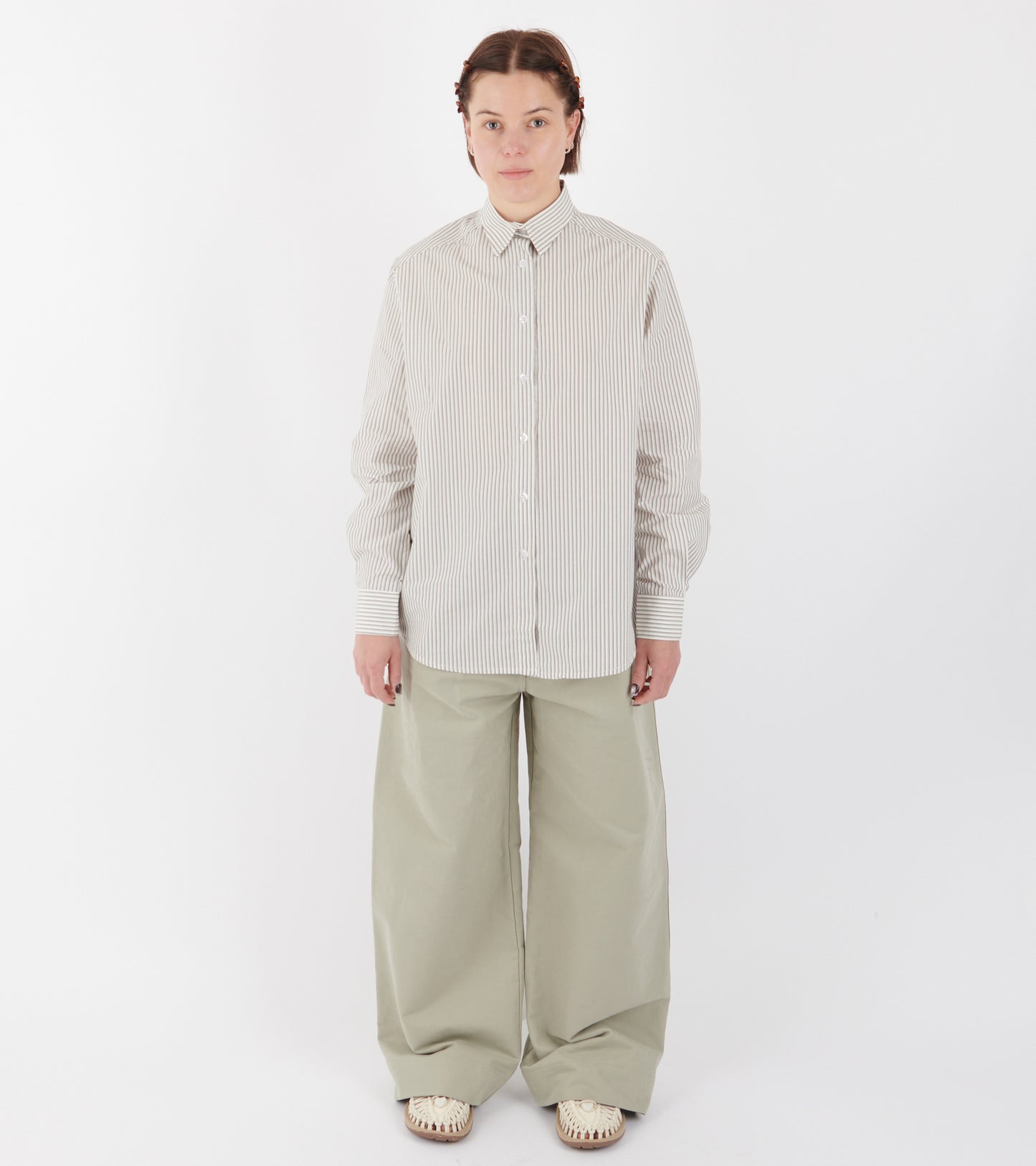 Frederikke Shirt Toffee Stripes