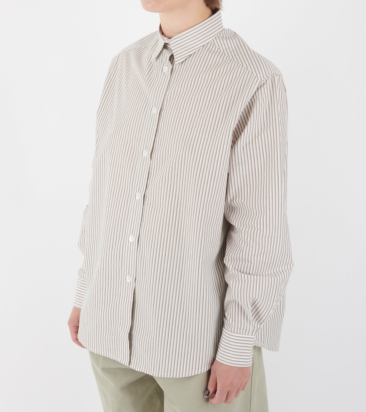 Frederikke Shirt Toffee Stripes