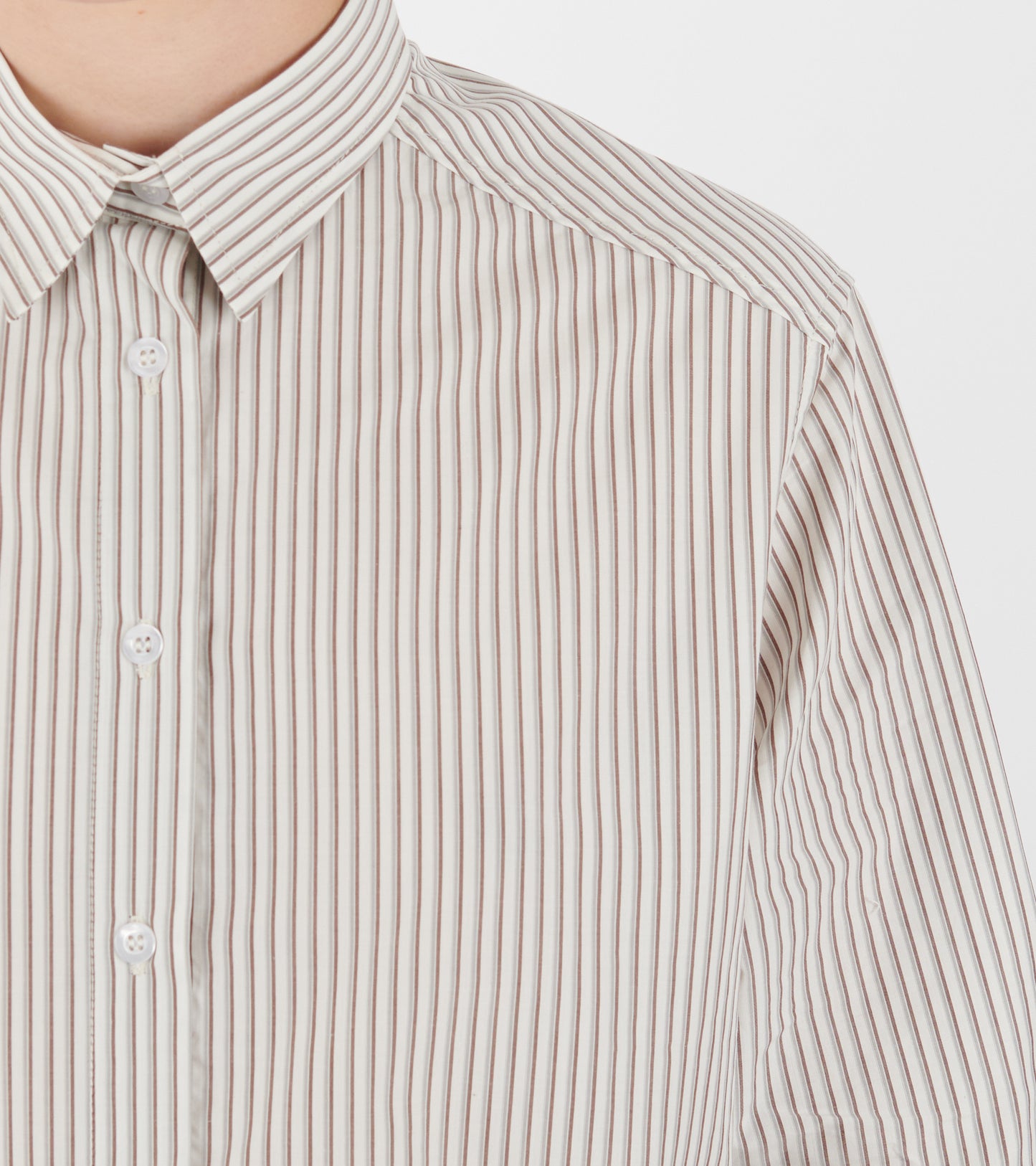 Frederikke Shirt Toffee Stripes