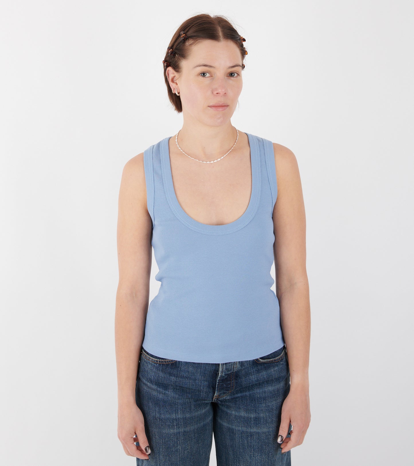 Cat Tank Dove Blue