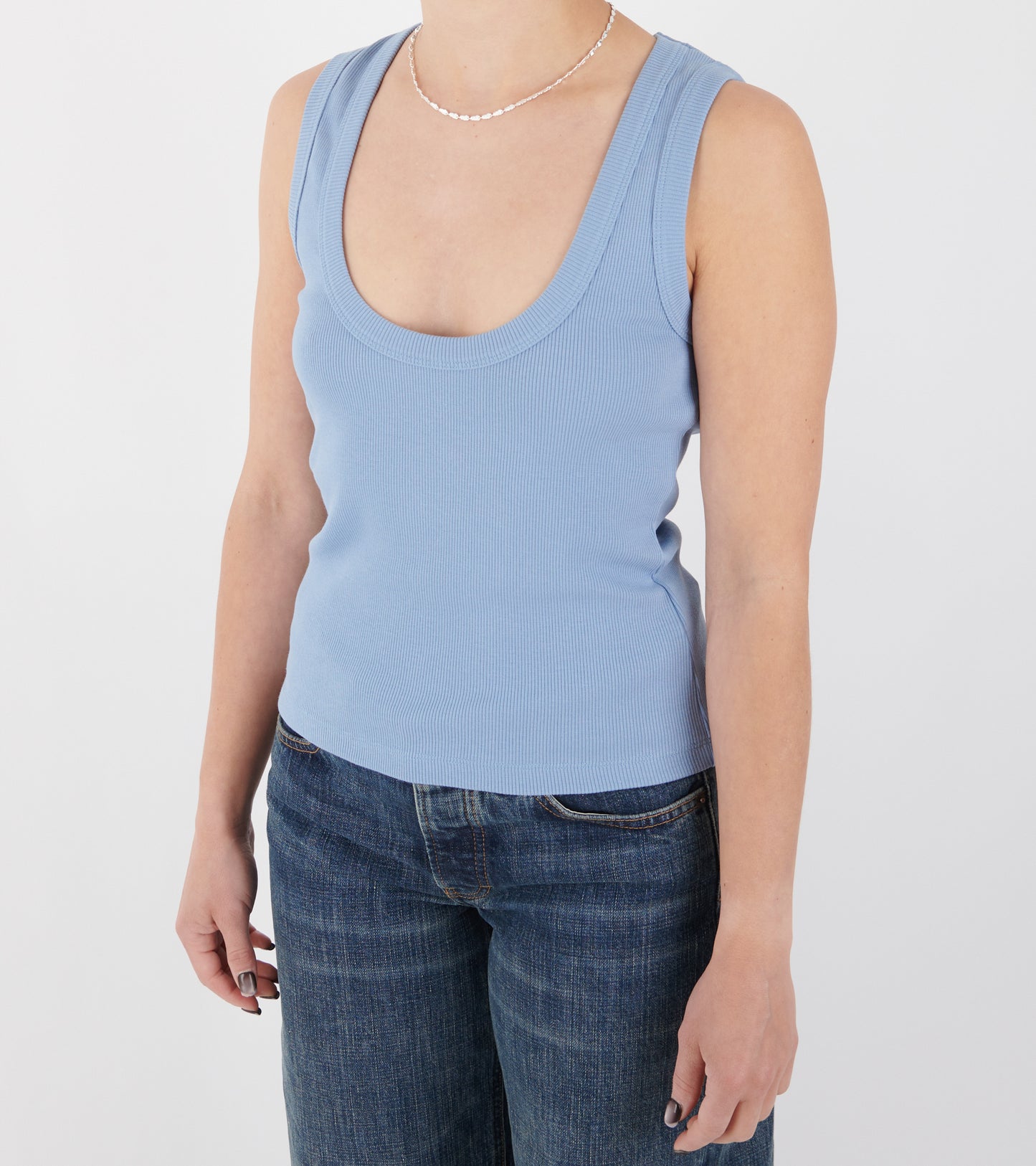 Cat Tank Dove Blue