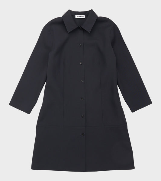 Sharp Wool Short Dress Midnight