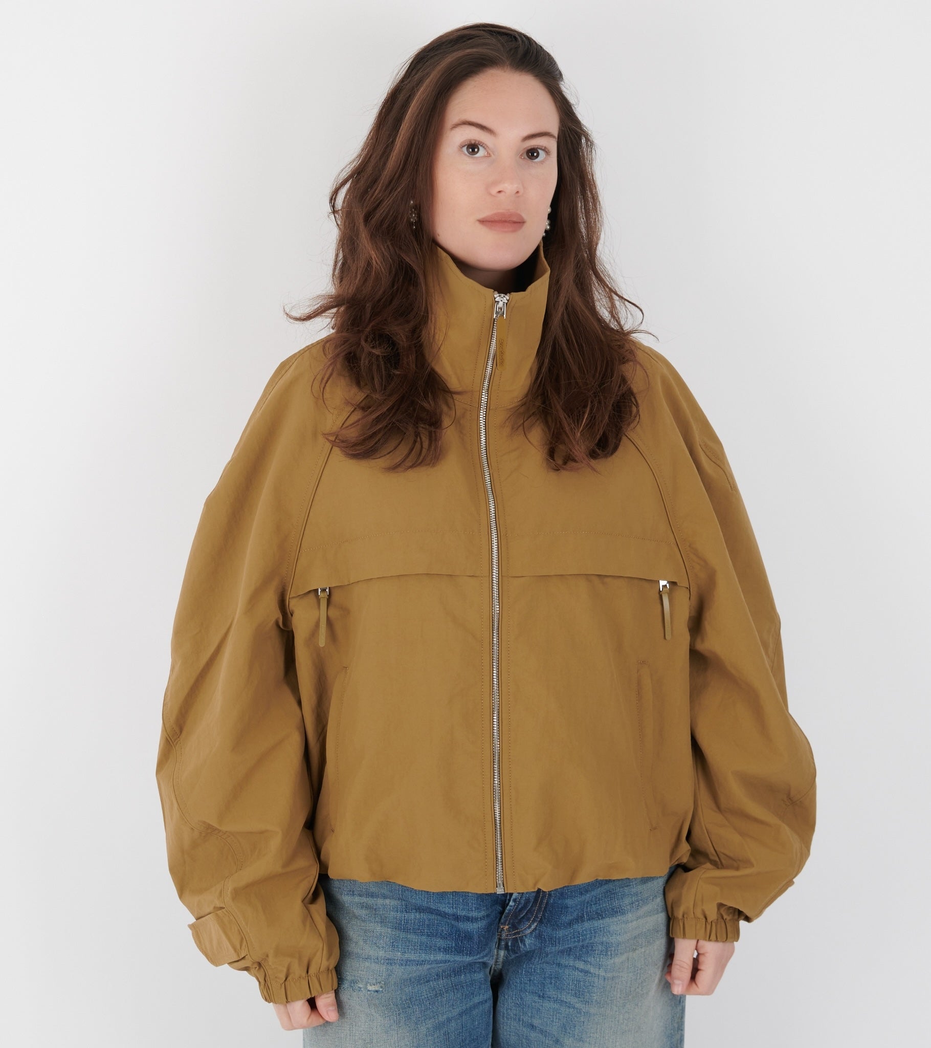 Nylon Logo Jacket Dark khaki – Dr. Adams